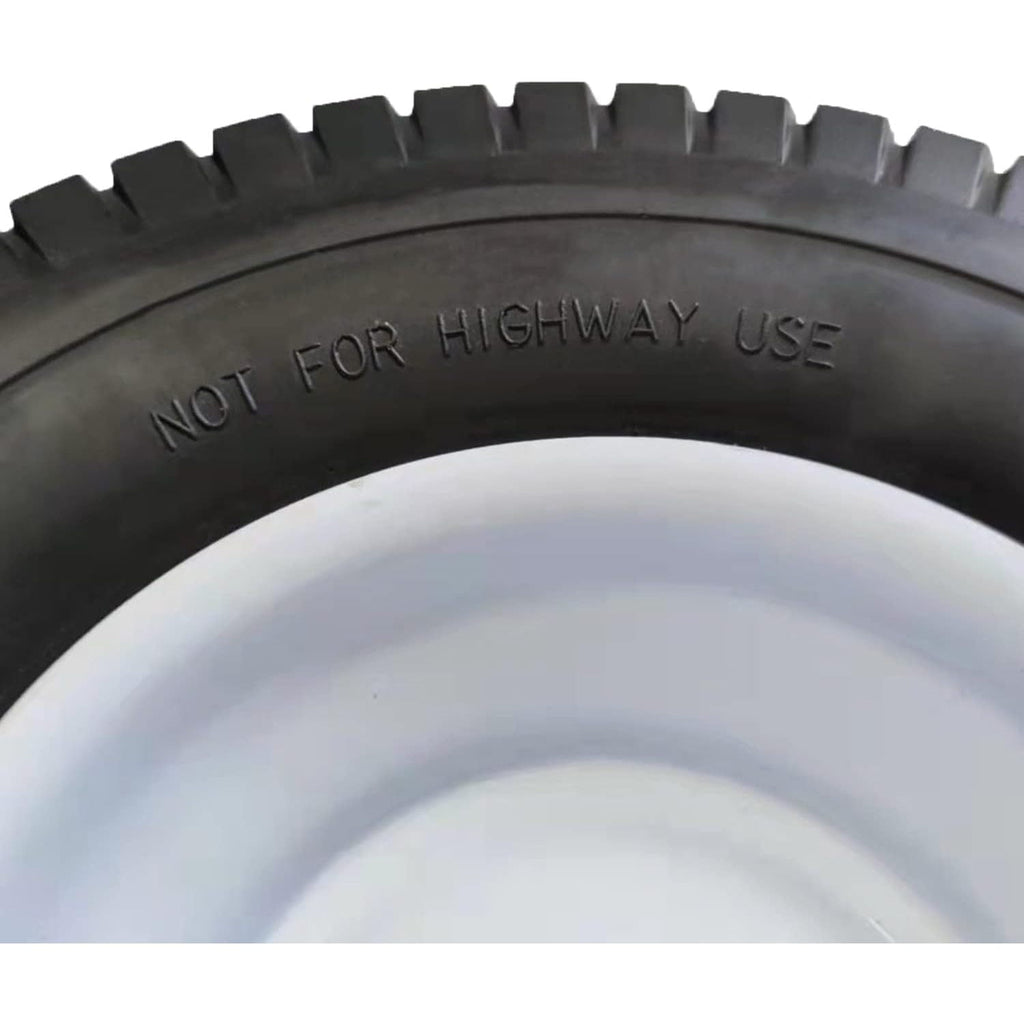 13x5.00-6 Front Flat Free Tire and Wheel Assembly with 3/4 & 5/8 Bearing, 3” Hub Riding Mower Lawn Tire 5.00-6, 13 inch No-Flat Solid Rubber Turf Wheel for Garden Tractor Truck Wheelbarrow Cart