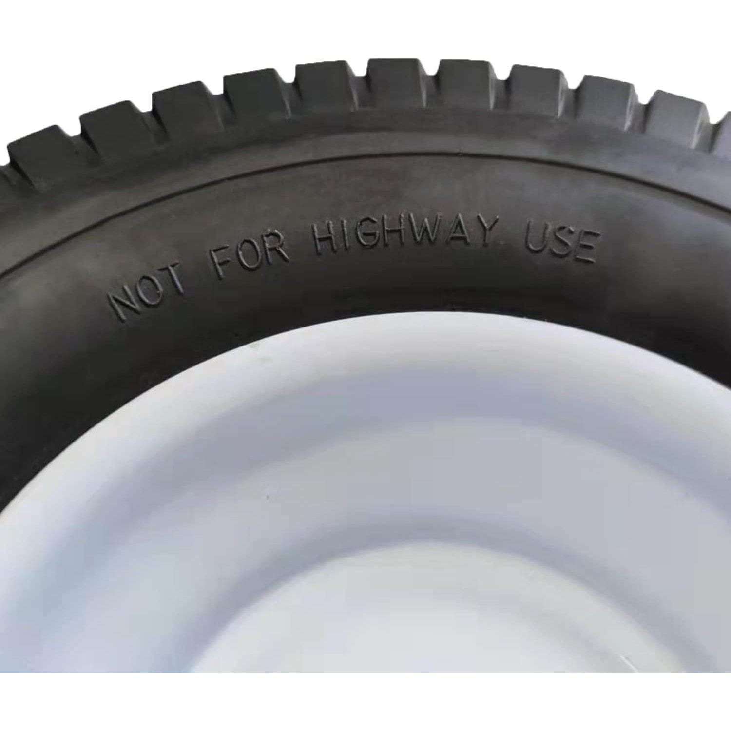 13x5.00-6 Front Flat Free Tire and Wheel Assembly with 3/4 & 5/8 Bearing, 3” Hub Riding Mower Lawn Tire 5.00-6, 13 inch No-Flat Solid Rubber Turf Wheel for Garden Tractor Truck Wheelbarrow Cart