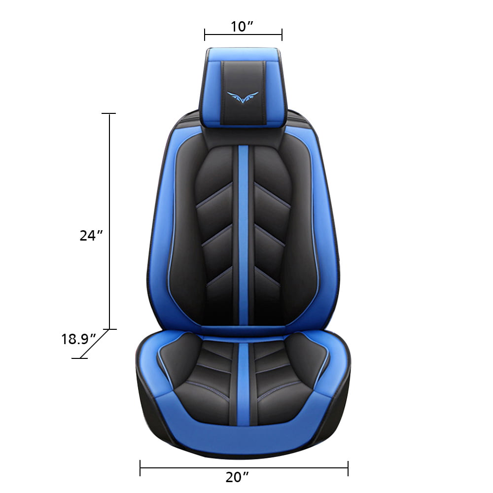 OTOEZ 5D Luxury Leather Car Seat Cover Full Set Front, Rear 5 Seats Protector Universal Fit