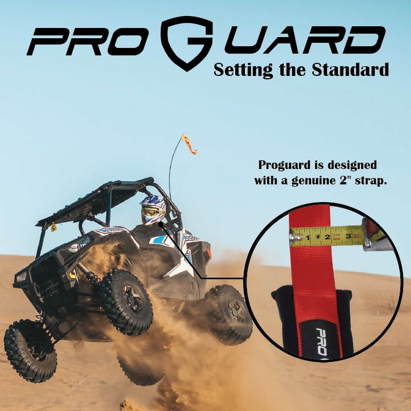 ProGuard Red 4 Point Harness 2" Straps for Off Road Vehicle, ATV, UTV, Go Kart, Buggy, Side by Side, & Rock Bouncer