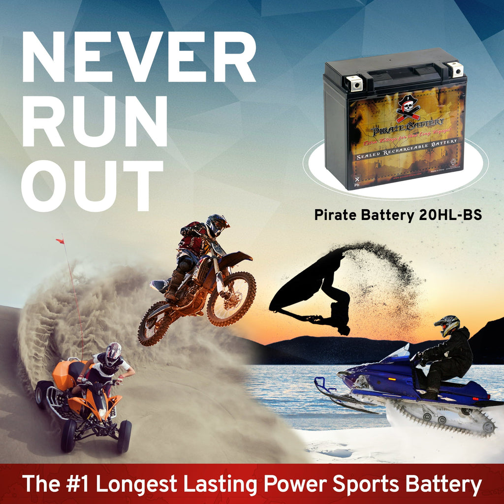 Pirate Battery Ytx20hl-bs (20hl-bs 12 Volts,18 Ah, 310 Cca) Motorcycle Battery for Harley-davidson 1450cc Fxst Flst Softail 2003
