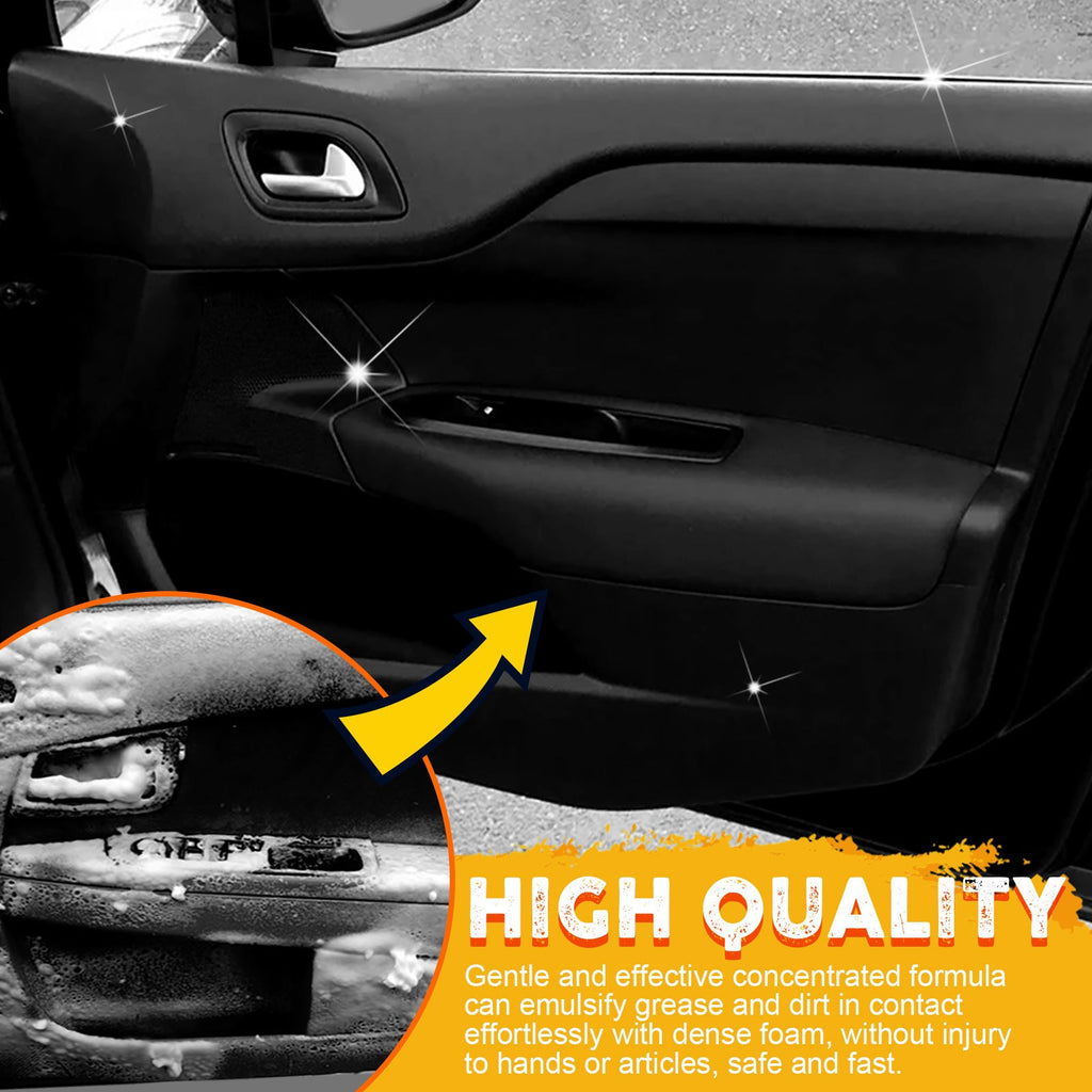Multi-functional Car Foam Cleaner,100ml No Flushing Car Interior Cleaning, Grease-Free Cleaner, All Purpose Foam Cleaner Spray for Car House Kitchen (3 pcs)