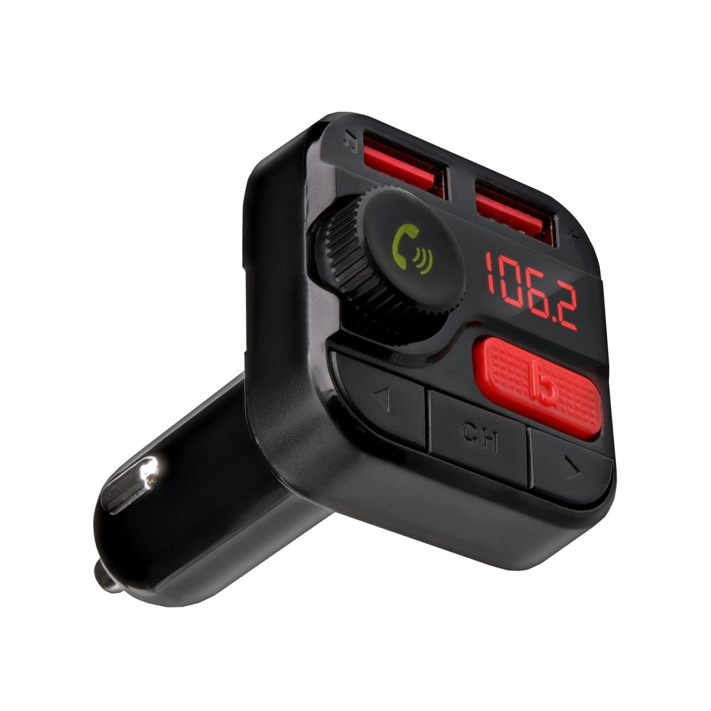 Monster LED Bluetooth FM Transmitter with 2 USB Ports, 3.4 Amp, 2 Charging Ports, Compatible USB Mobile Devices