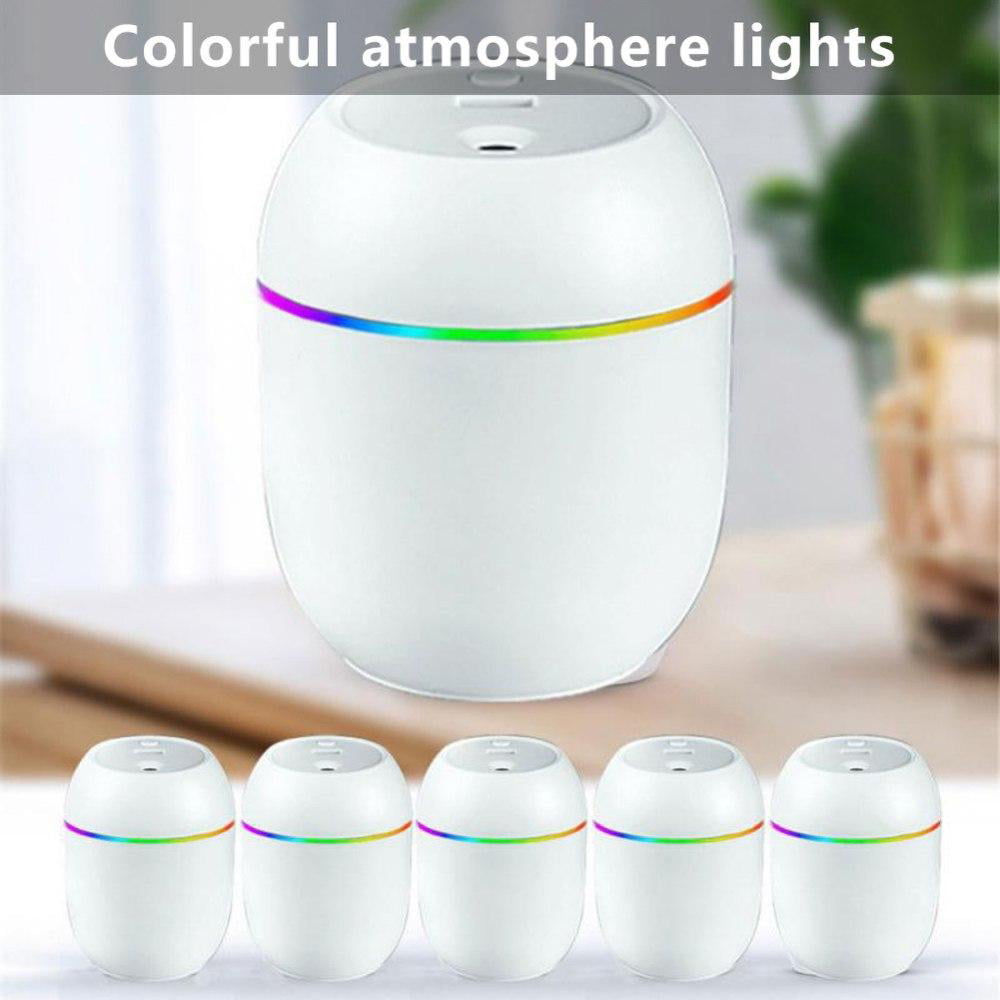 Portable Humidifier, Ultrasonic Warm and Cool Mist Humidifier with Colors Night Light, Small Personal Humidifier for Bedroom Home Desk Office Car Travel, Auto Shut-Off, Super Quiet