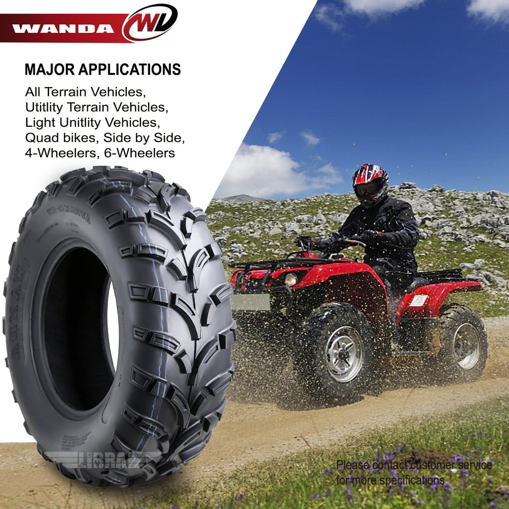 Wanda ATV/UTV Tires 25x8-12 Front & 25x10-12 Rear 6PR P373 - 10243/10244, Set 4