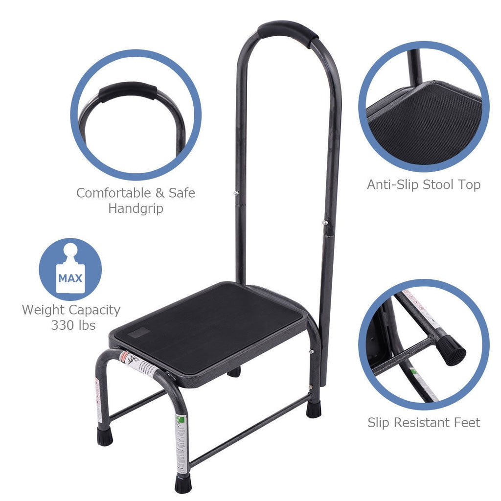 Gymax 330 Lbs Load Capacity Non-Slip Handy Support Step Stool