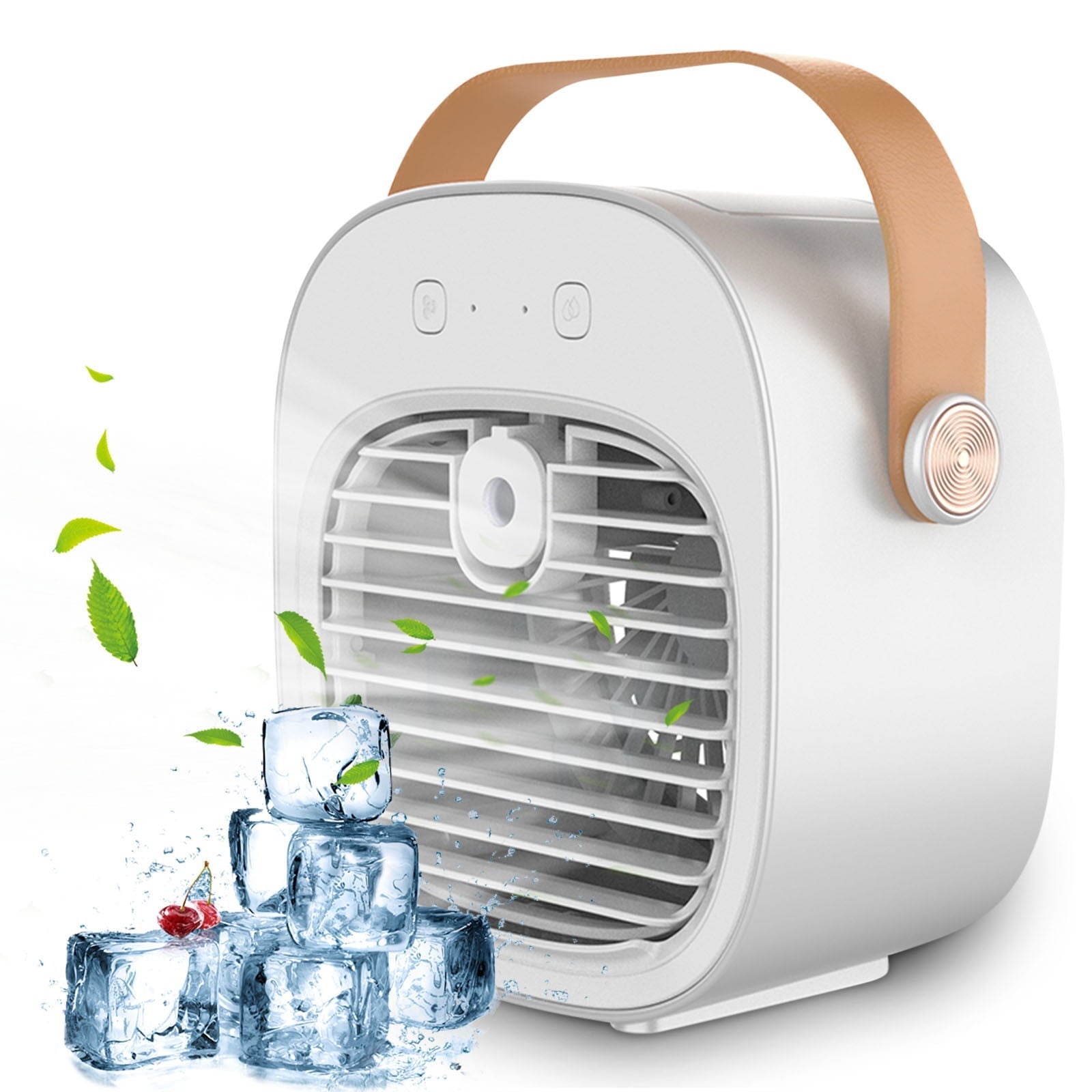 SDJMa Portable Air Conditioner, 3-IN-1 Evaporative Air Cooler with 180ml Water Tank, Adjustable 3 Speeds USB Powered Mini Desk Fan for Room/Office/Camping