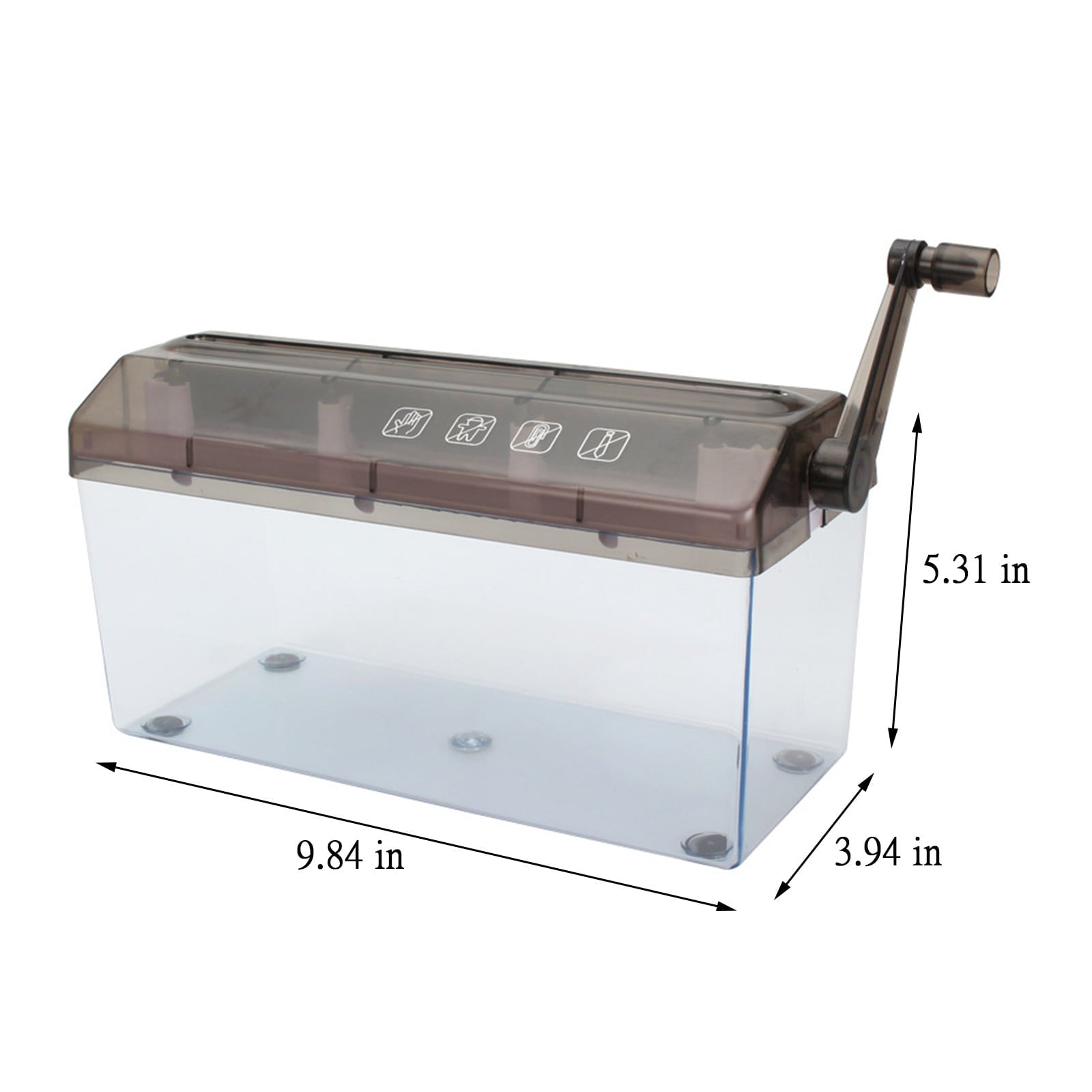 loopsun Portable Shredder,Mini A4 Paper Shredder School Home Manual Receipts Office Cutting Machine