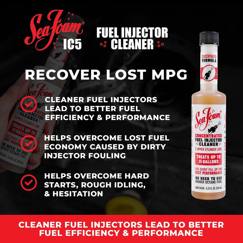 Sea Foam IC5 Concentrated Fuel Injector Cleaner Automotive Additive, 5.25 oz