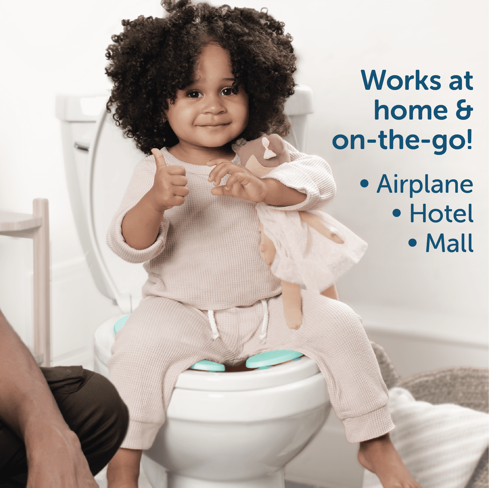 Jool Baby Folding Travel Potty Toilet Training Seat, Aqua