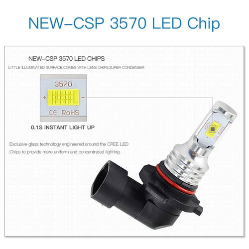 IVBDQV For Toyota Corolla 1993-1997 2001-2013 LED Headlight Bulbs High / Low 9005 9006 6000K White 2pcs