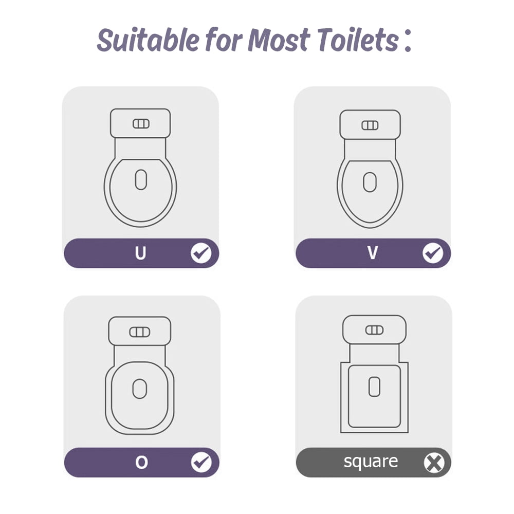 Toddler Potty Training Seat with Step Stool Ladder, Potty Training Toilet Seat for Kids, Foldable Potty Seat with Anti-Slip Pad Ladder, Purple