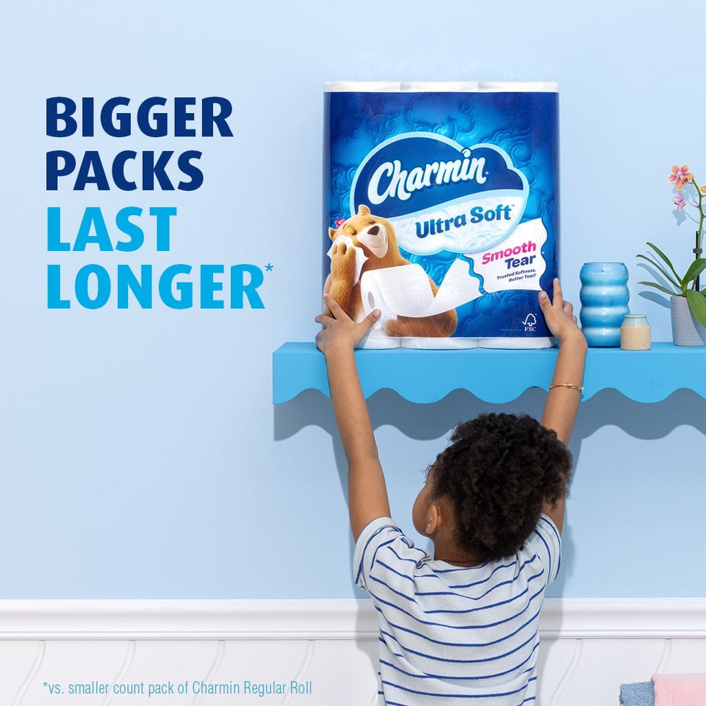 Charmin Ultra Soft Toilet Paper 9 Mega Rolls, 224 Sheets Per Roll
