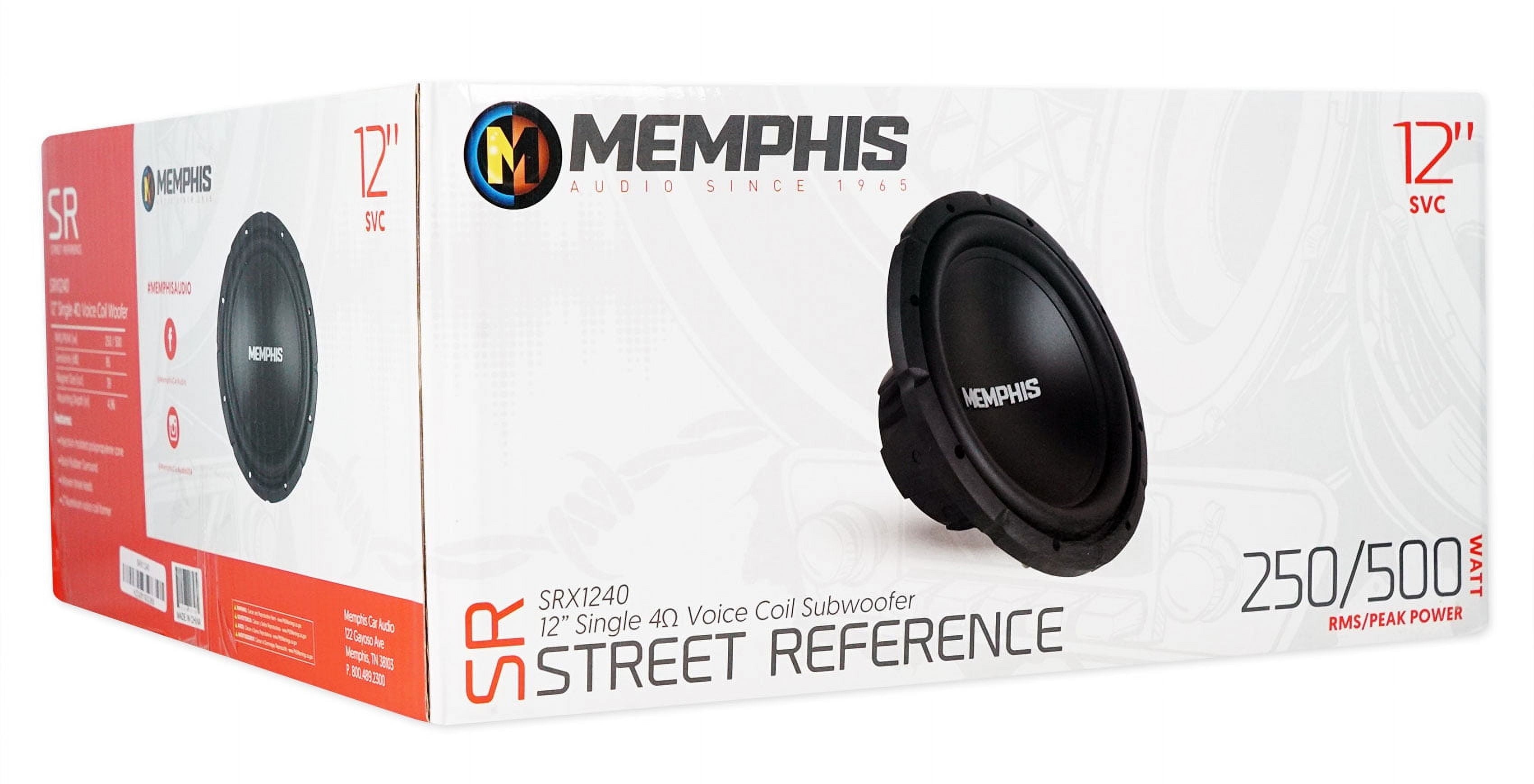 Memphis Audio 500w SRX1240 12" SRX Car Subwoofer Sub+Wireless EarBuds