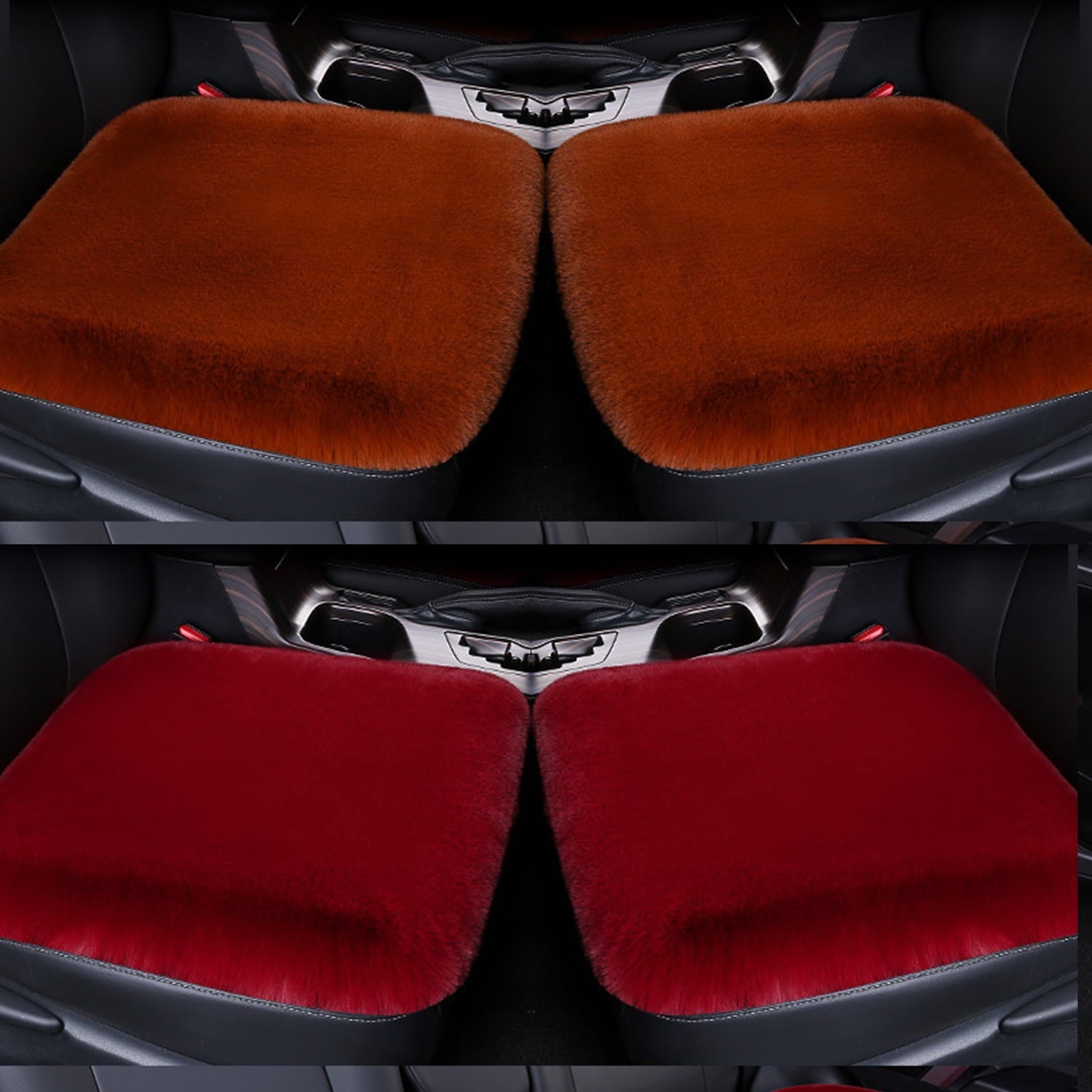 Twowood Winter Universal Warm Plush Soft Car Seat Cushion Non-slip Pad Cover Protector