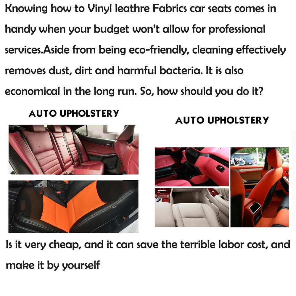 Car &Marine Vinyl Faux Leather Upholstery Black/Gray Repair in/Patch Up Seat Shole Shedding 54"Width