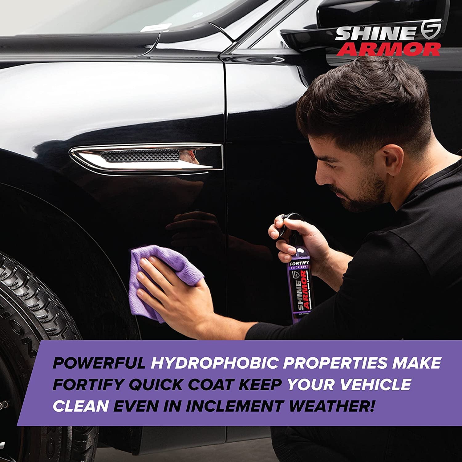 Shine Armor Hydrophobic Ceramic Car Coating Fortify Quick Coat 6.4 oz.