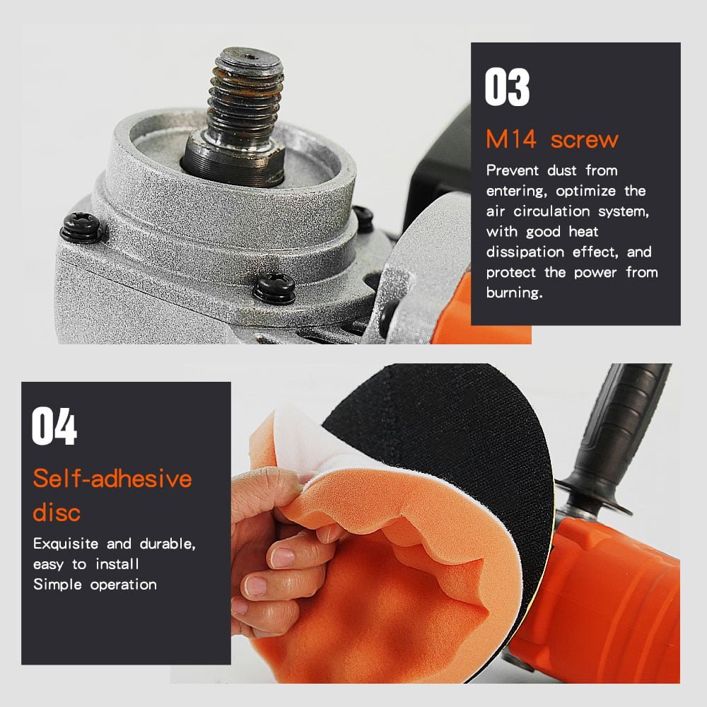 Buffer Polisher for Car Detailing, 1580W Variable Speed Car Polisher,7-Inch, Dual Action Random Orbital, Detachable Handle Car Waxing Cleaning Kit Perfect for Car/Boat/Home Appliance