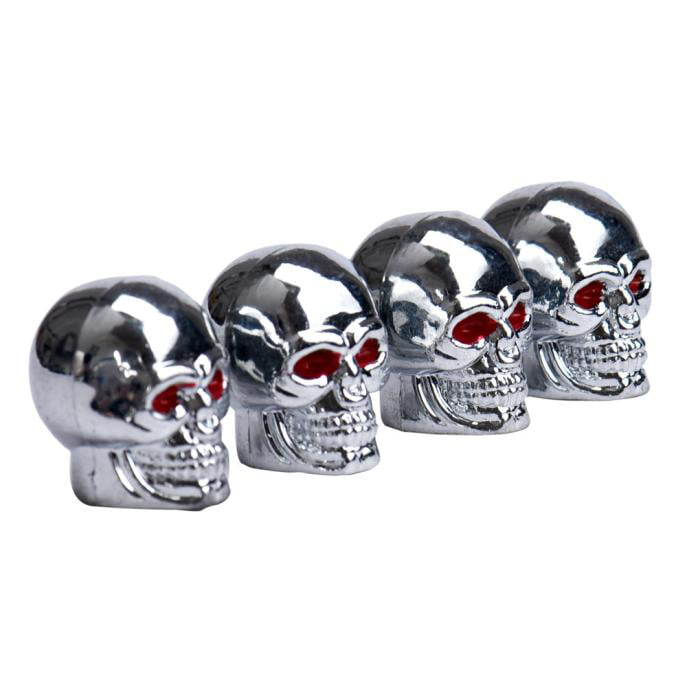 Hot Sell Red Eyes Skull Tyre Tire Air Valve Stem Dust Caps For Car Bike Truck Bike Accessories