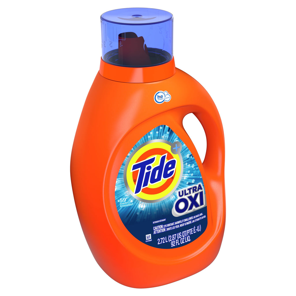Tide Plus Ultra Oxi HE, 59 Loads Liquid Laundry Detergent, 92 fl oz