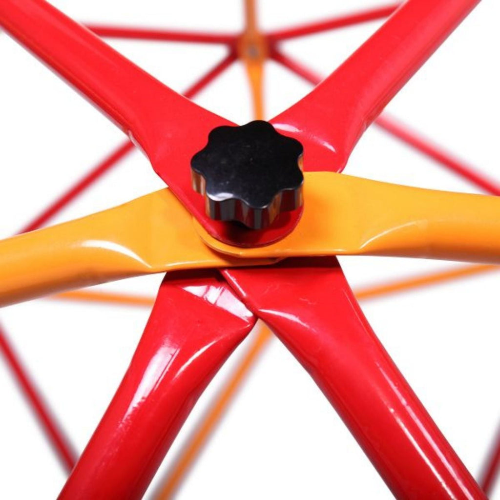 Cheelom Geometric Dome Climber for Kids Outdoor Jungle Gym Monkey Bars for Backyard Support 500LBS Indoor Climbing Toys for Toddlers 1-3，Red + Yellow