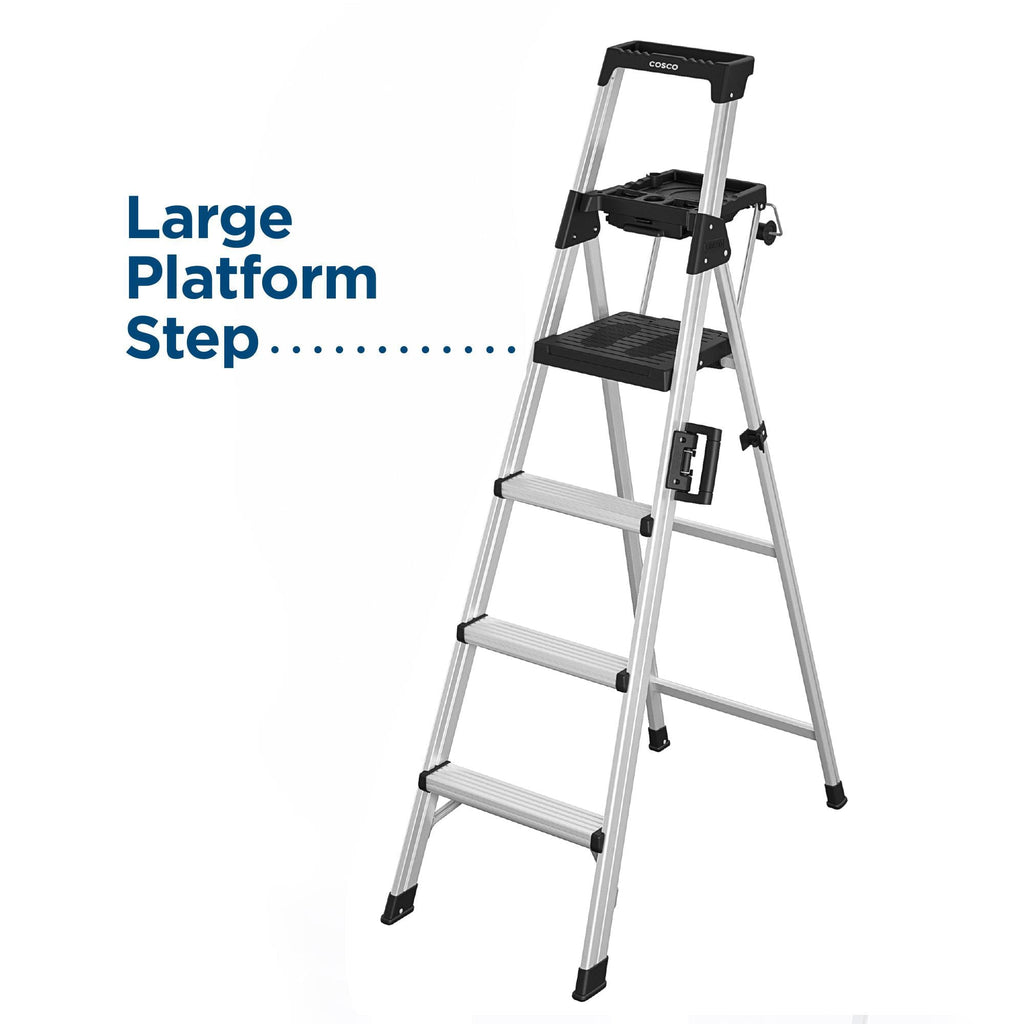 COSCO 6-foot Signature Series Step Ladder Type 1A, 300 lb. Capacity (Aluminum)
