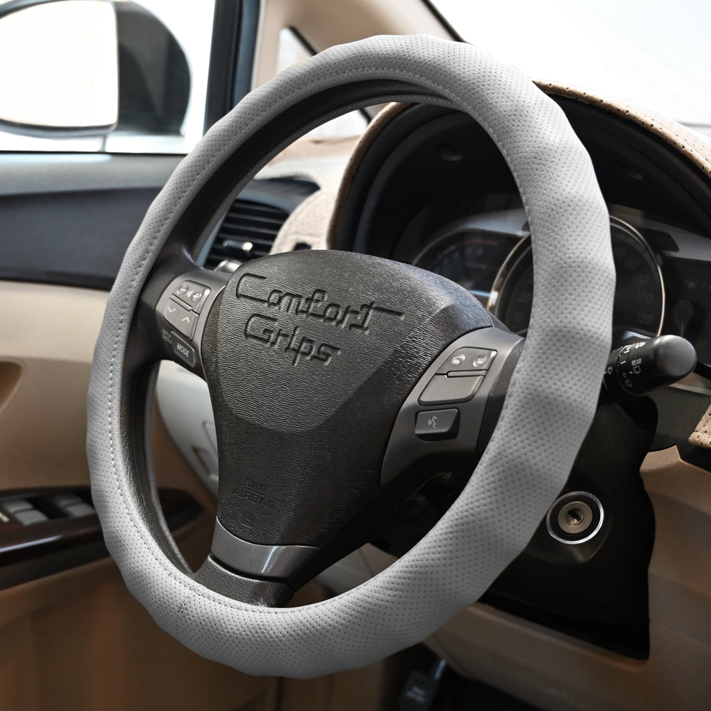 Comfort Grips Steering Wheel Cover - Racing Grip Small (13.5 - 14.4) Grey