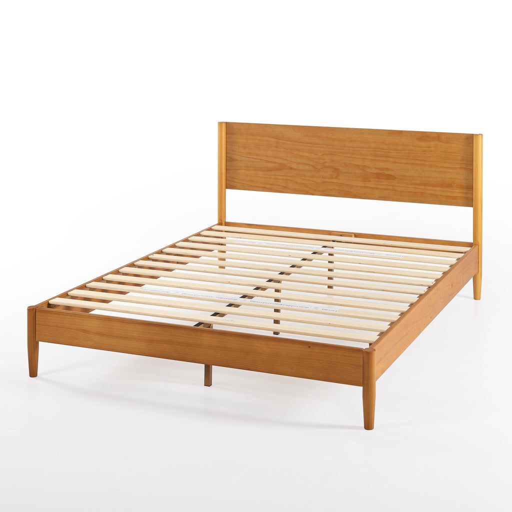 Zinus Allen 35" Mid Century Wood Platform Bed Frame, Queen