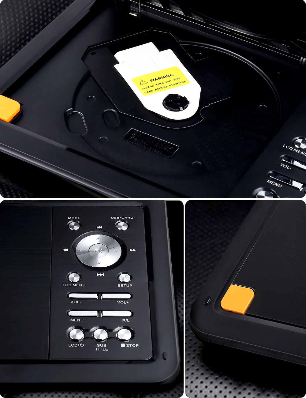 12.5" Portable DVD Player for Car 10.5" HD Swivel Screen Gift for Kids, 6 Hour Rechargeable Battery with Car Charger and AC Adaptor