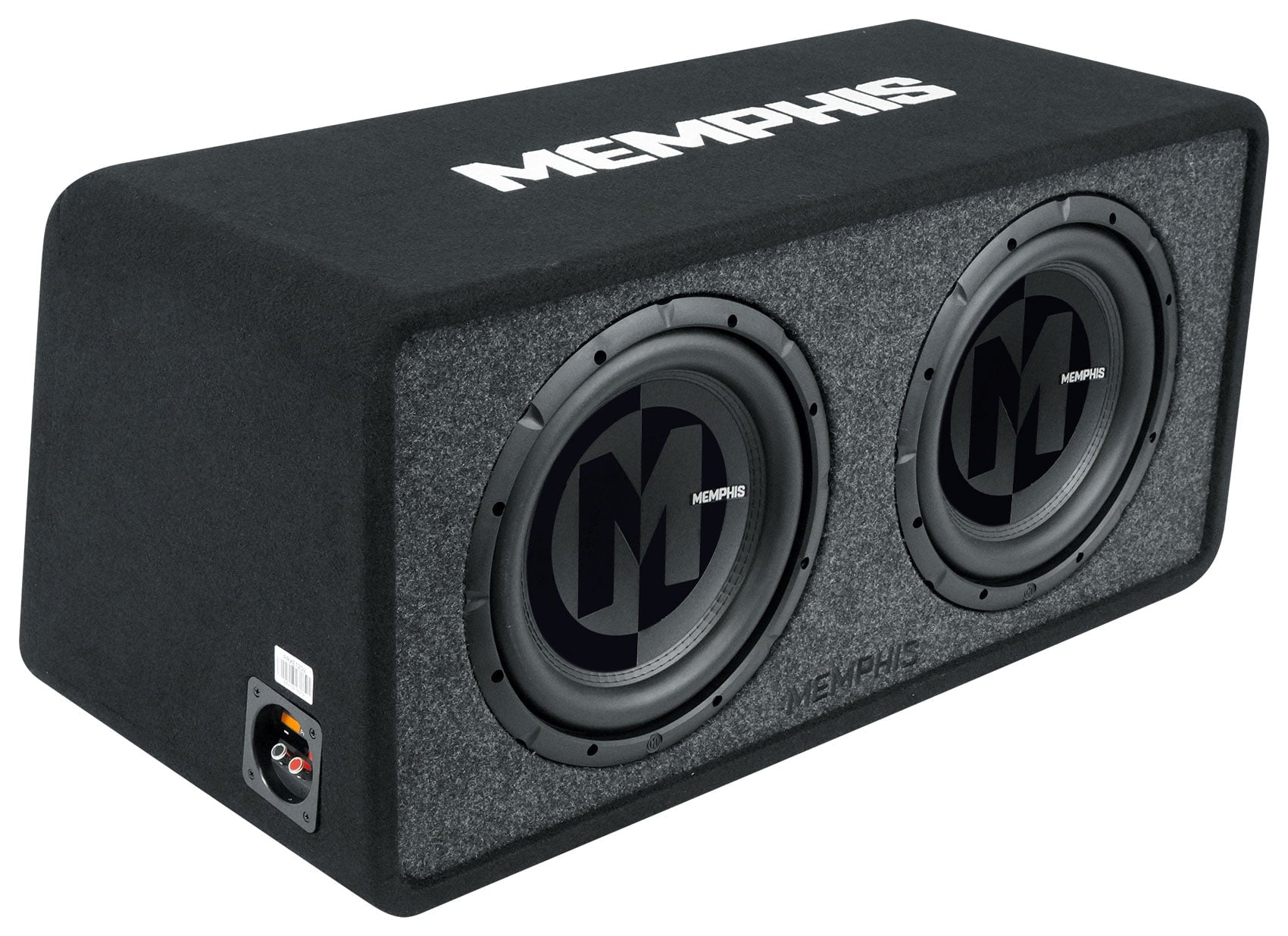Memphis Audio PRXE12D2 1200w Dual 12" Subwoofers+Enclosure Box+Amplifier+Amp Kit