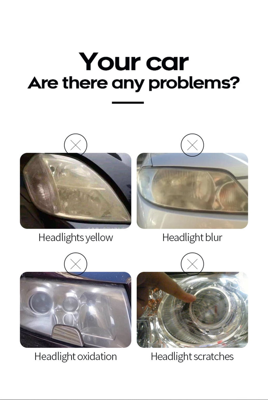 Teissuly Car Headlight Repair Agent Wipe New Headlight Restore Taillight Repair Kit with Lens Restoration Cleaner