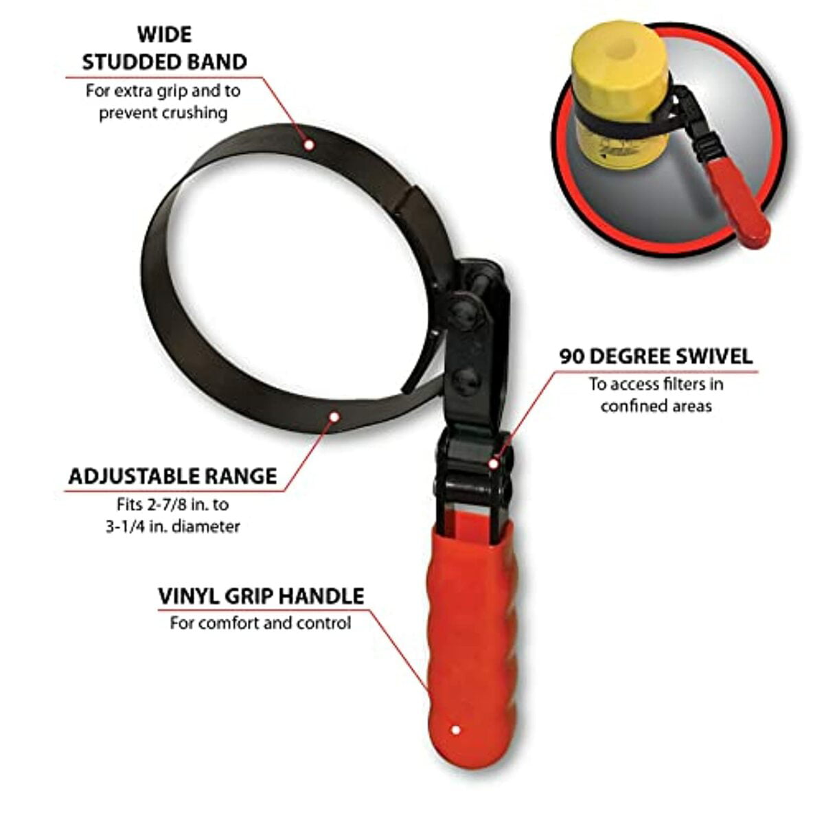 Performance Tool W54045 Swivel Fltr Wr 2-7/8-3-1/4
