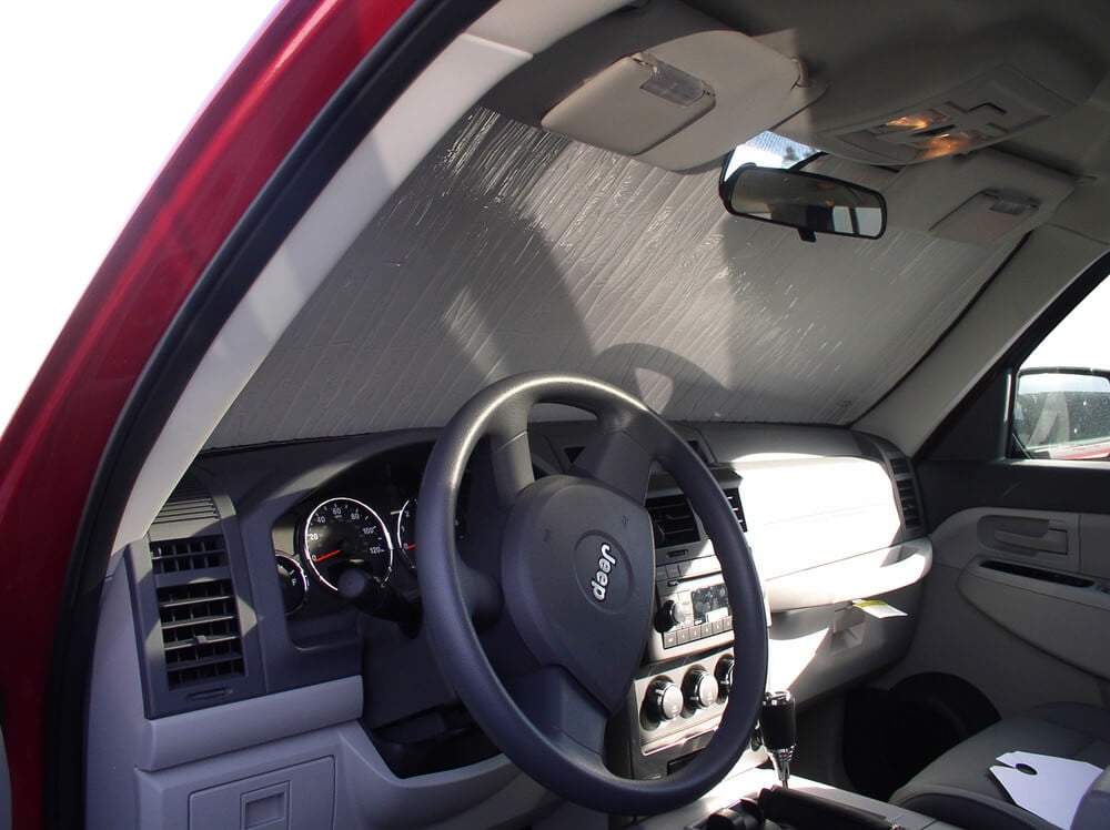 HeatShield, The Original Windshield Sun Shade, Custom-Fit for Jeep Liberty SUV 2008, 2009, 2010, 2011, 2012, 2013, Silver Series