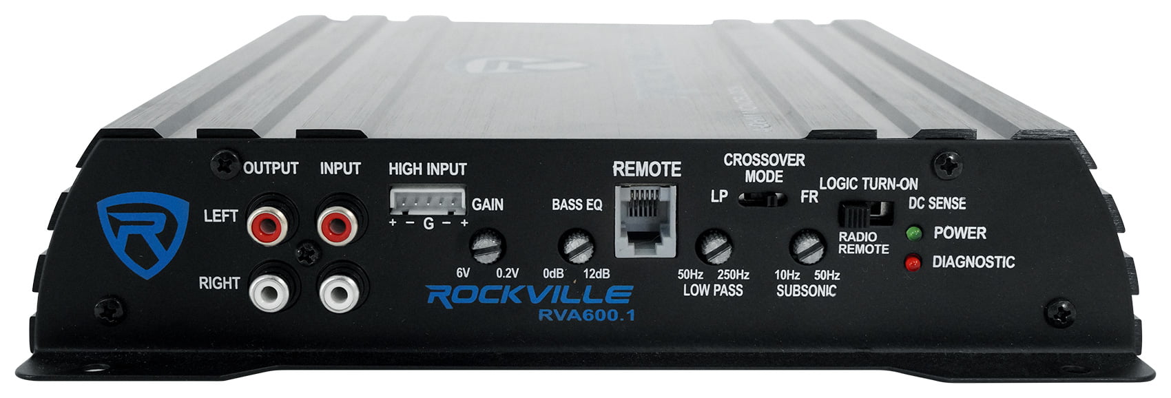 Rockville RV8.2A 800 Watt Dual 8" Car Subwoofer Enclosure+Mono Amplifier+Amp Kit