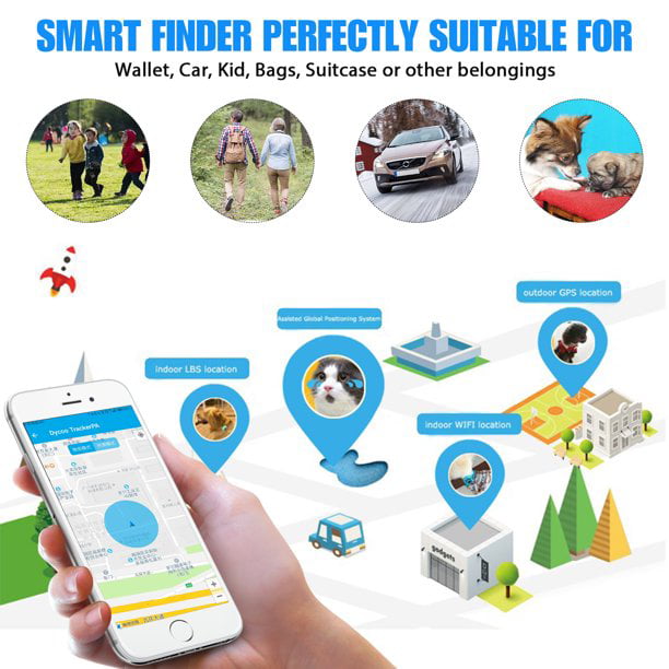 EIMELI 4Pcs Anti-lost Bluetooth Smart Tracker,Pet Child Wallet Key Mini Locator GPS Finder Alarm,Dog Cat Kids Car Wallet Accessories