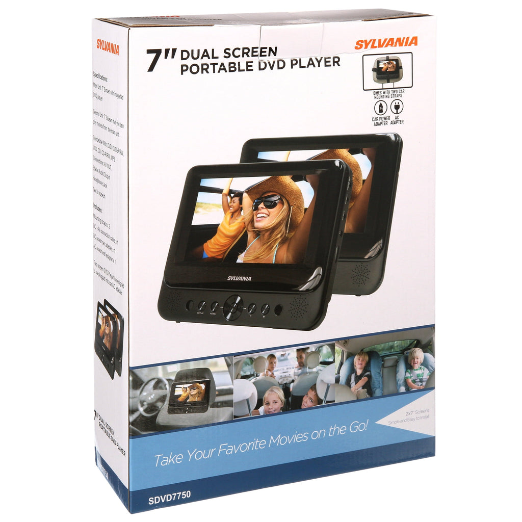 Sylvania 7" Dual Screen Portable DVD Player
