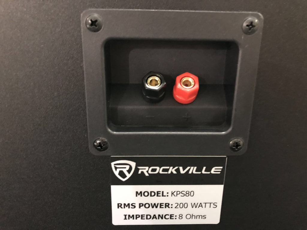 2) Rockville KPS80 8" Karaoke Vocal Speakers+Singmix 5 Bluetooth Amplifier Mixer + Rockville R14GSBR100 Red/Blk 14 Gauge 100' Ft. Mini Spool Car Audio Speaker Wire