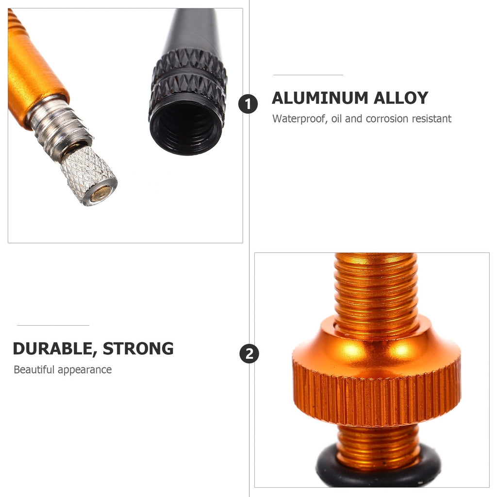 1 Pair Bike Tire Valves Stems Metal Tubeless Valves Stems Bike Tire Valves Stems
