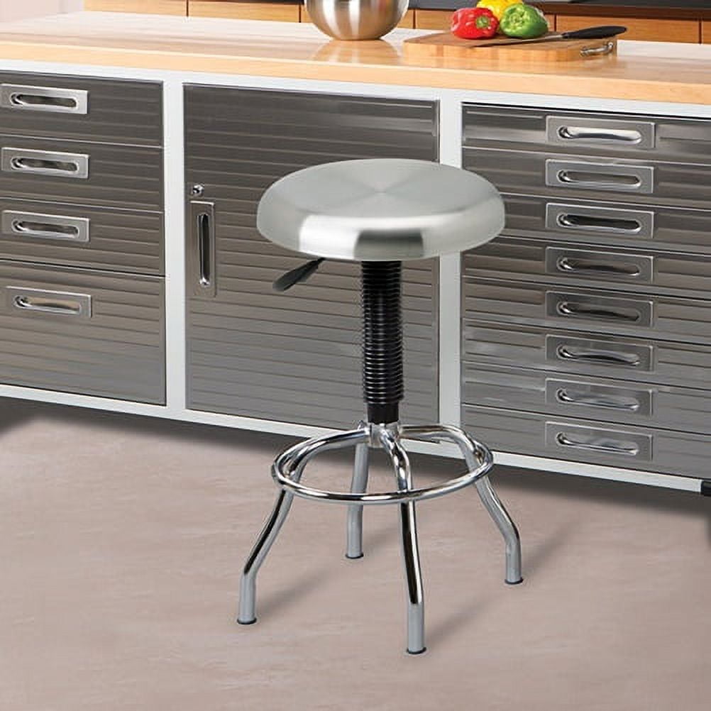 Seville Classics Stainless Steel Pneumatic Work Stool for Garage
