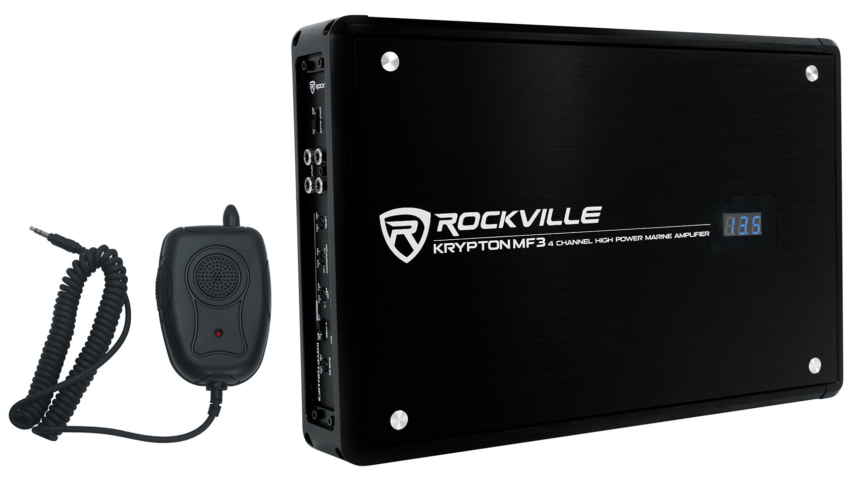 Rockville RGHR2 Marine Bluetooth Receiver+Remote+(4) 8" Wakeboards+Amplifier+Kit
