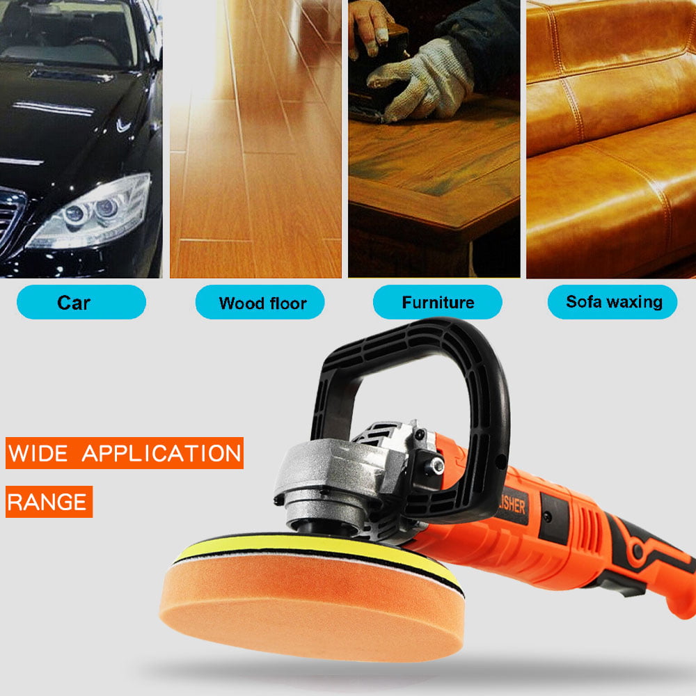 Buffer Polisher for Car Detailing, 1580W Variable Speed Car Polisher,7-Inch, Dual Action Random Orbital, Detachable Handle Car Waxing Cleaning Kit Perfect for Car/Boat/Home Appliance