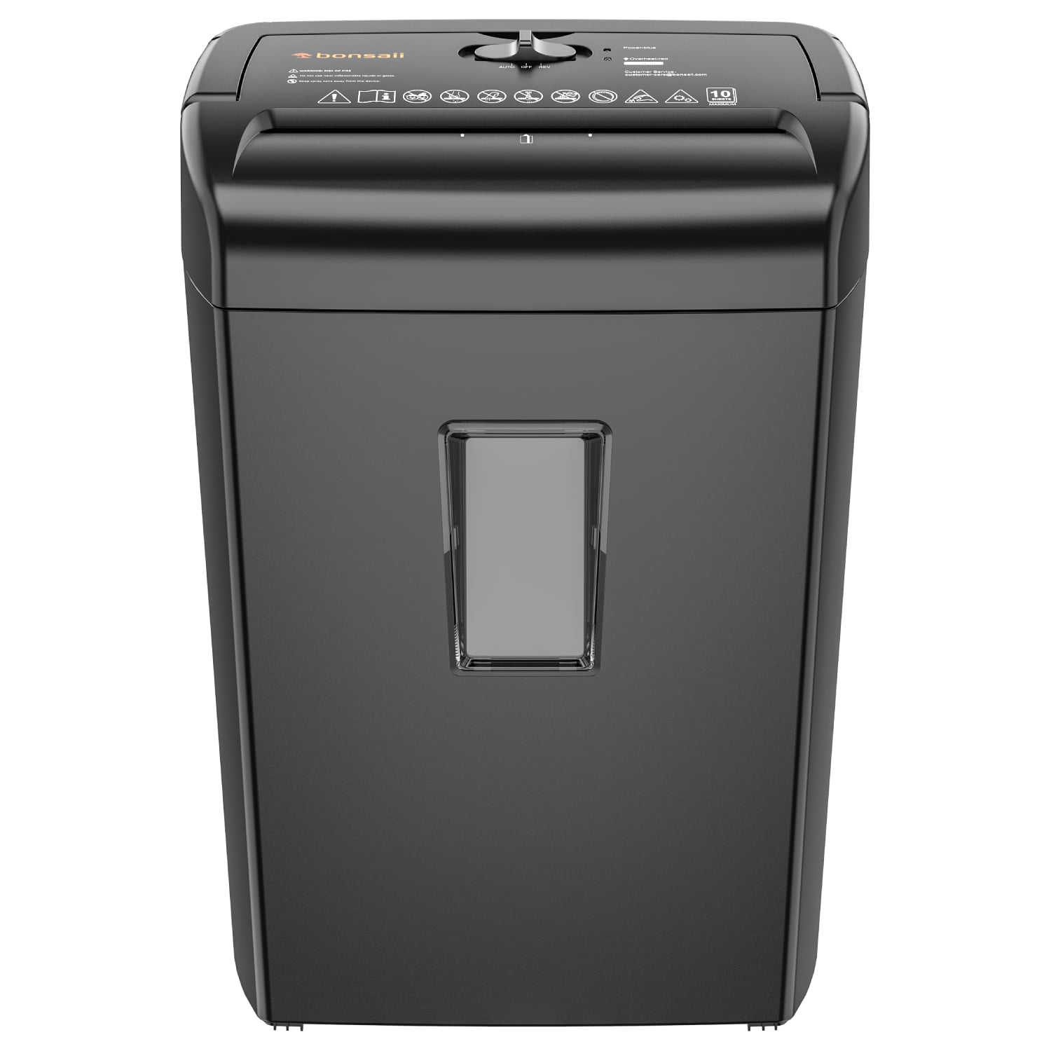 Paper Shredder 10-Sheet Cross Cut Shredder with 5.3 Gallons Wastebasket
