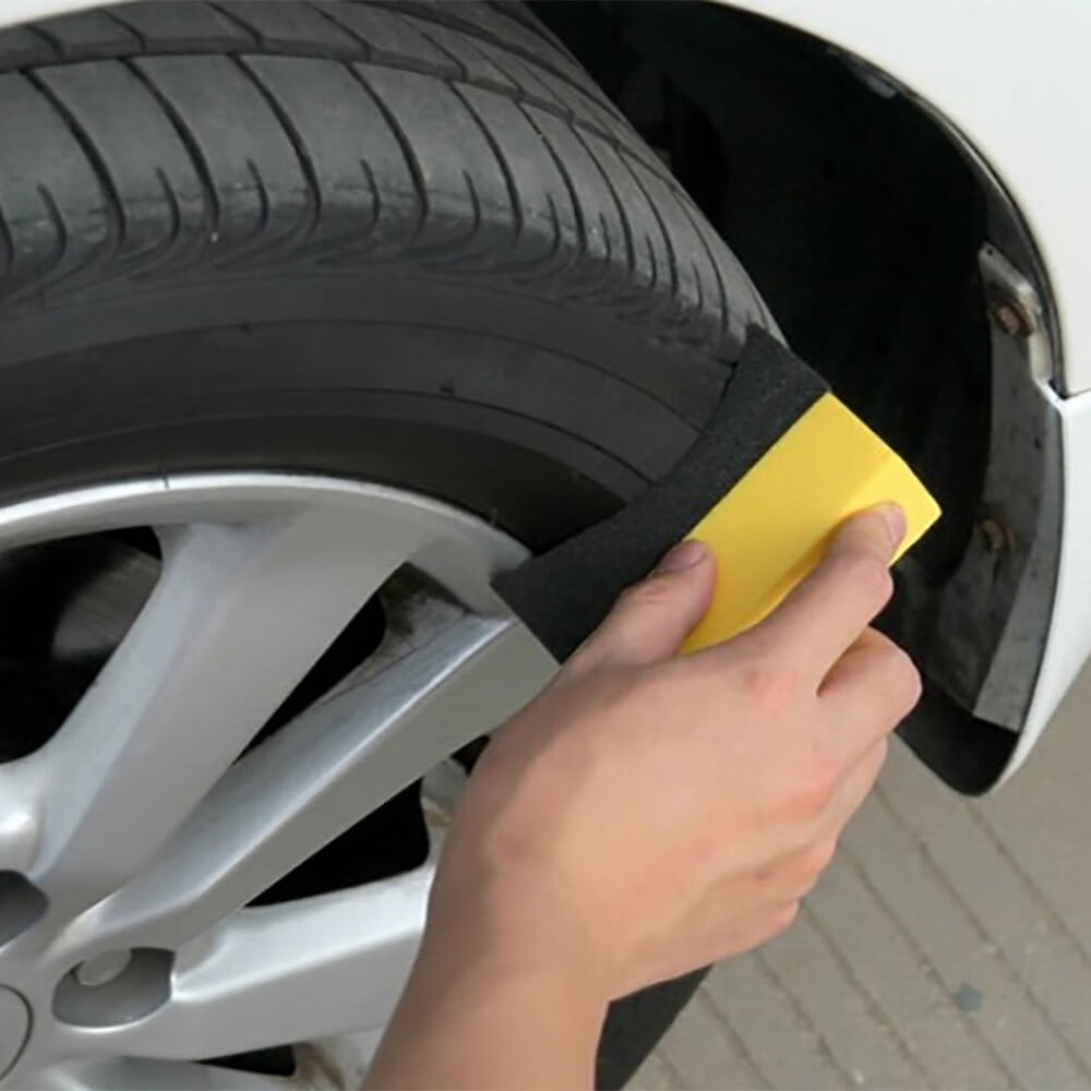 LBS Brush Special Hub Auto Applicator for Tire Wheels Sponge 2Pcs Tools Cleaning Car Tools