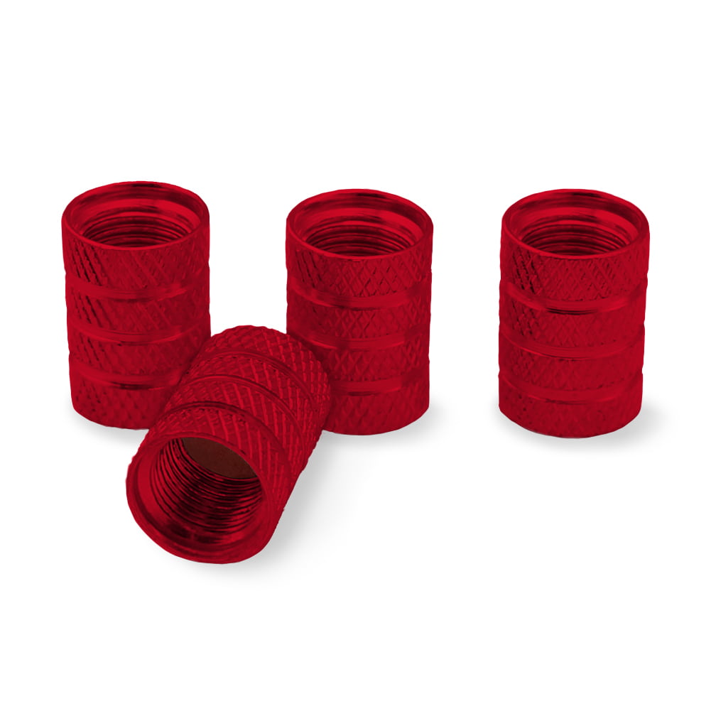 Pink Flamingos Palm Tree Tire Rim Wheel Aluminum Valve Stem Caps - Red
