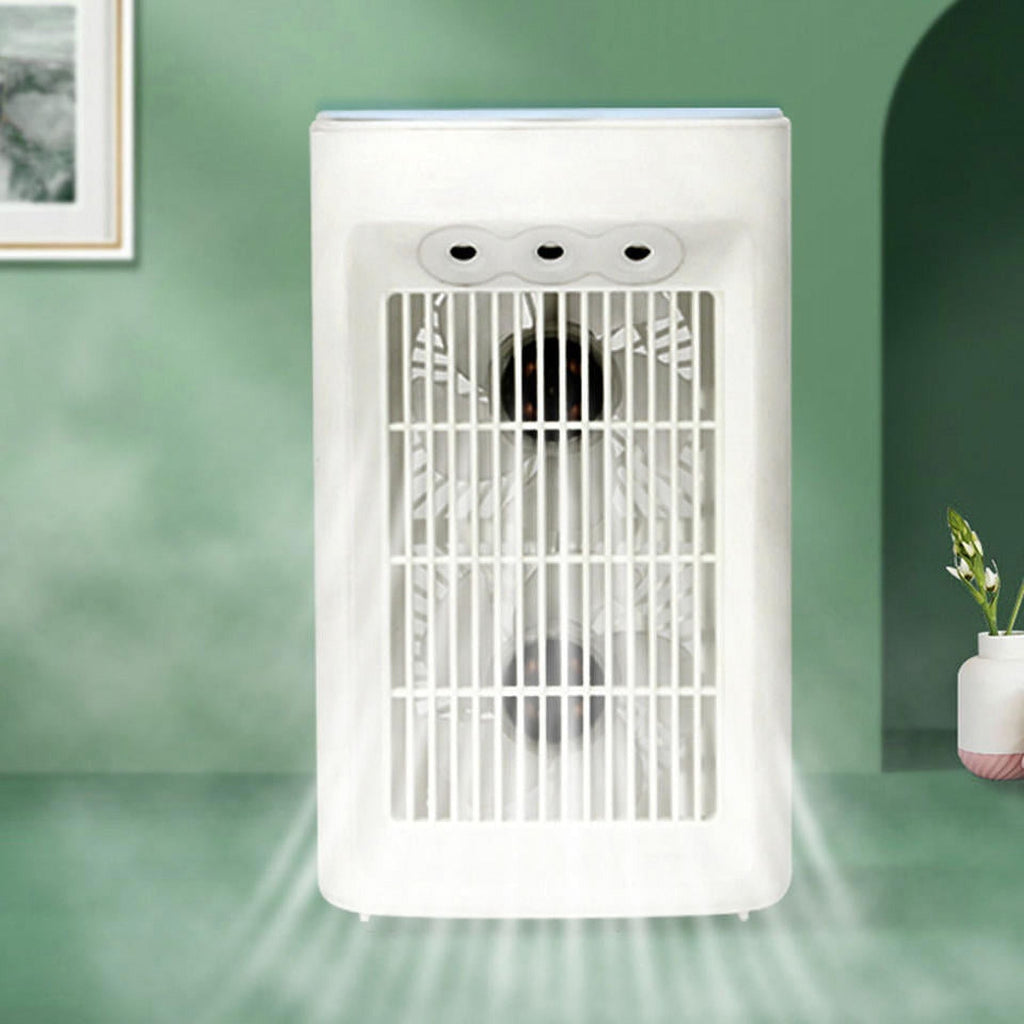 Mini Portable Air Conditioner, GAITON 3-IN-1 Personal Evaporative Air Cooler with Humidifier, 3 Speed, Quiet Desk Cooling Fan, White