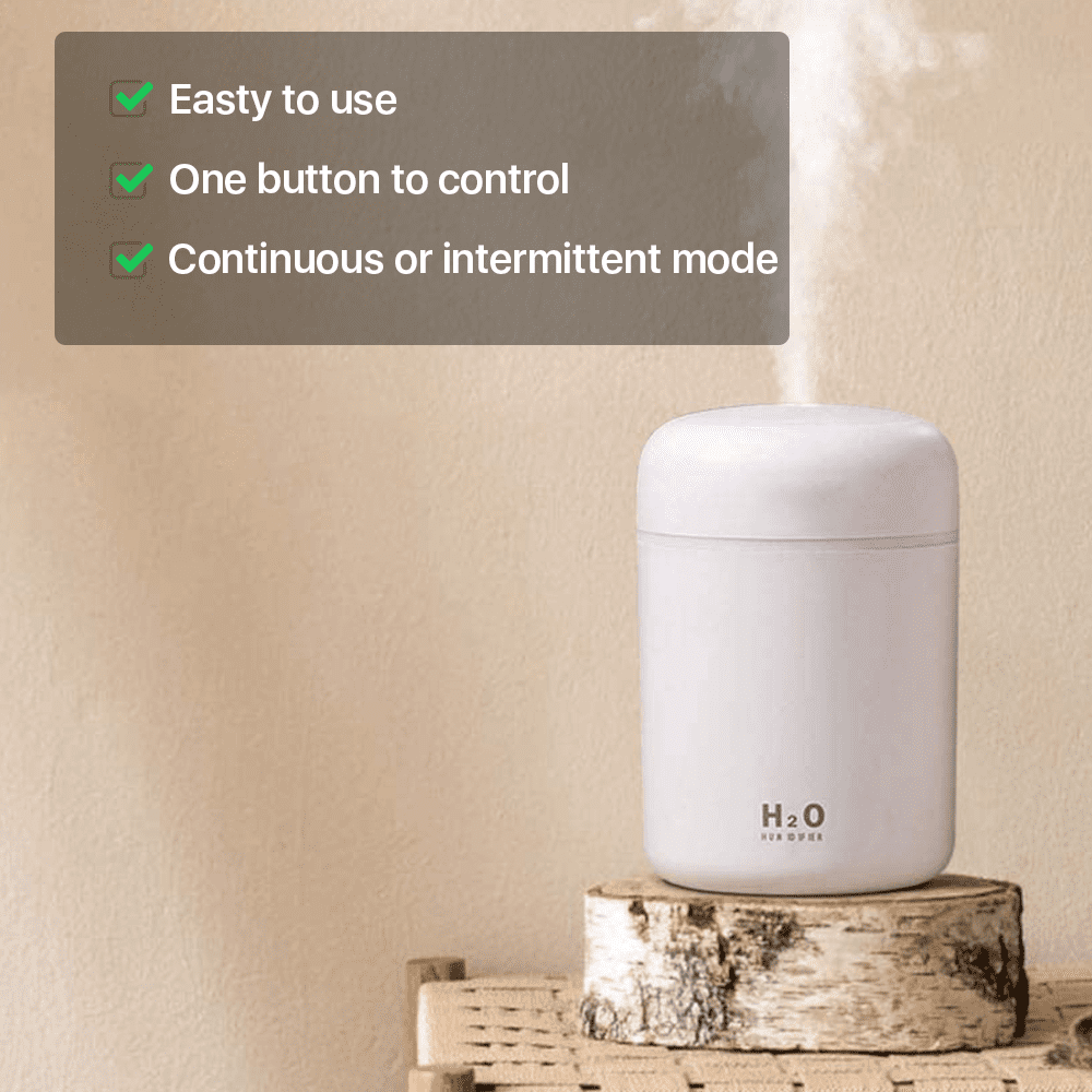 BCOOSS Cool Mist Humidifier for Room Home Baby Air Pure Vaporizer Steam Liquid with Humidifier Filter for Bedroom,White