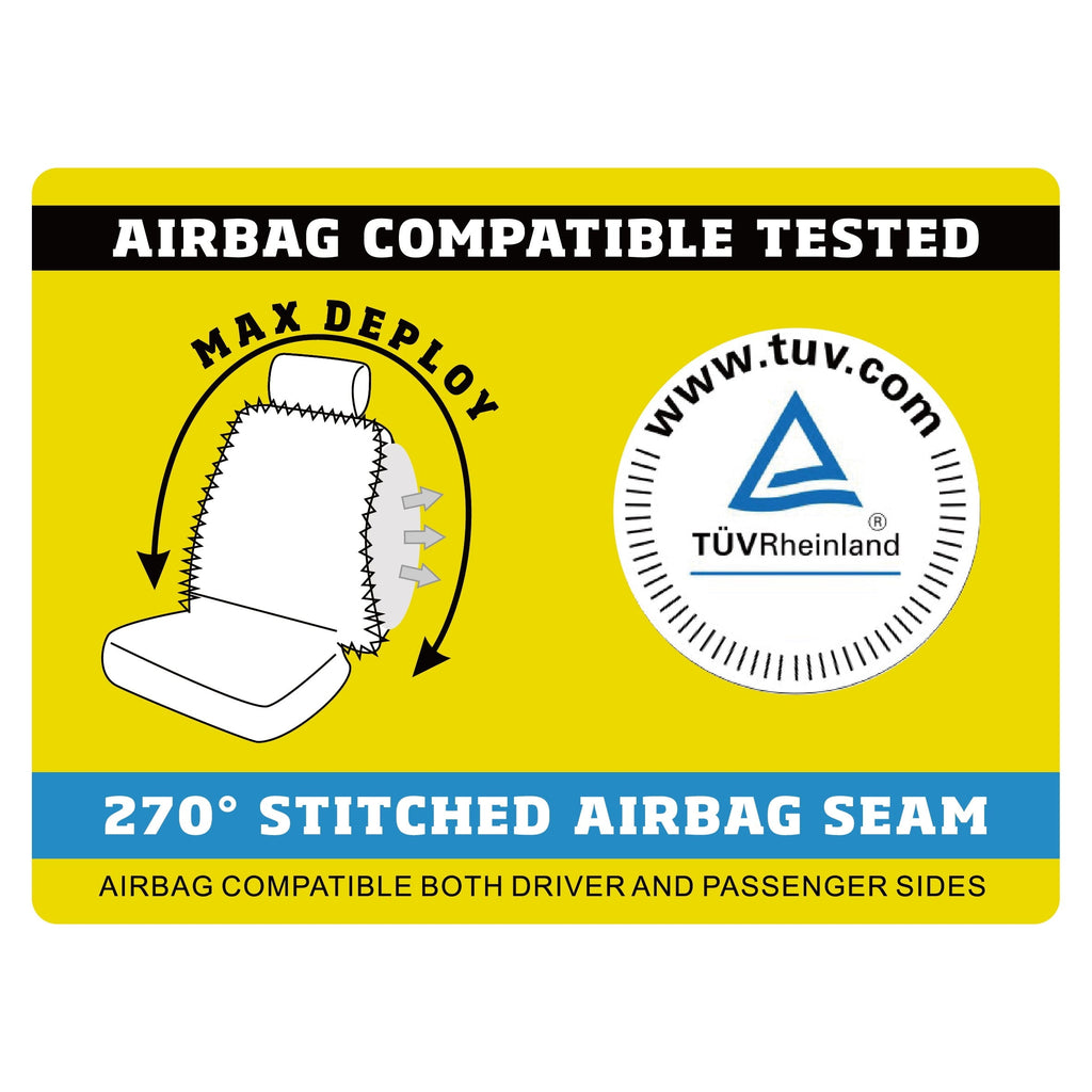 Auto Drive 2 Piece Carbon Fiber High Back Seat Covers Leather Copper, Universal Fit, 1902SC32
