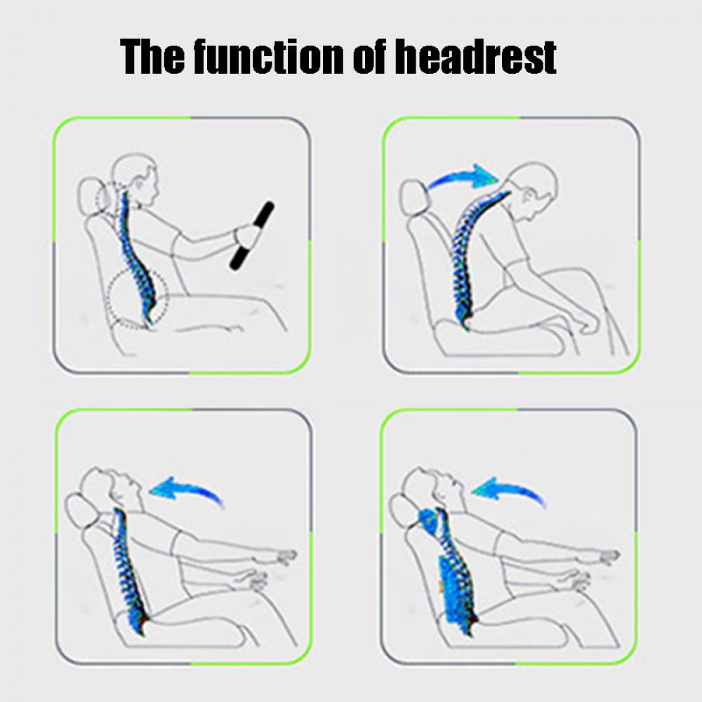 Seat Memory Foam Seat Cushion Pain Relief Lumbar Back Support Pillow Car for Home Car Office Chair Pad Mat