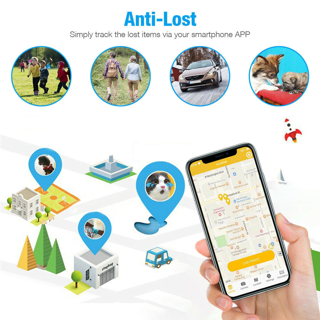 4Pcs GPS Smart Tracking Finder Auto Car Pets Kids Tracker-Wireless Locator Anti-Lost
