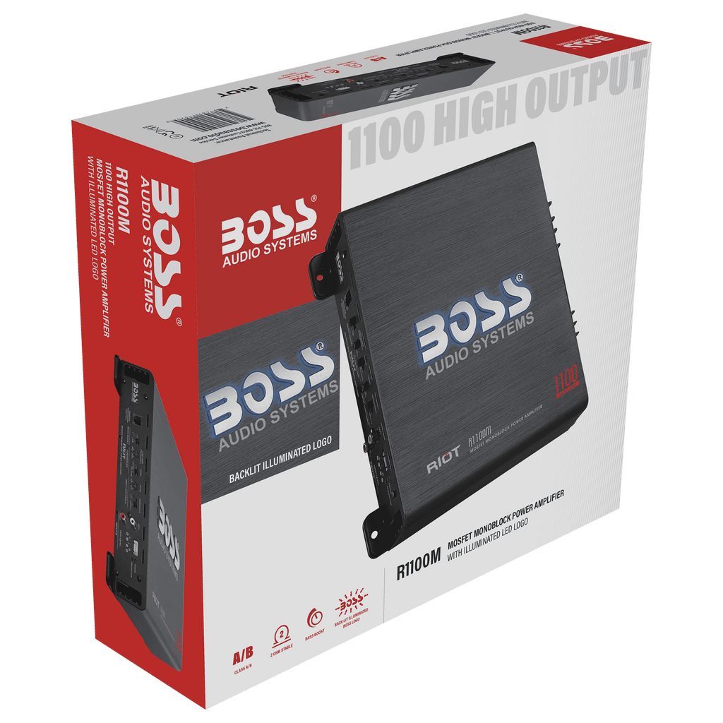 Boss Audio Systems AVA-R1100M RIOT 1100 Watts Monoblock Amplifier